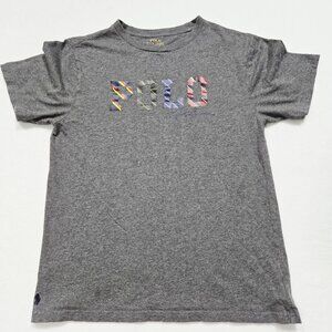 Polo‎ Ralph Lauren T-Shirt Kids Short Sleeve Heathered Gray Large (14-16) Crew
